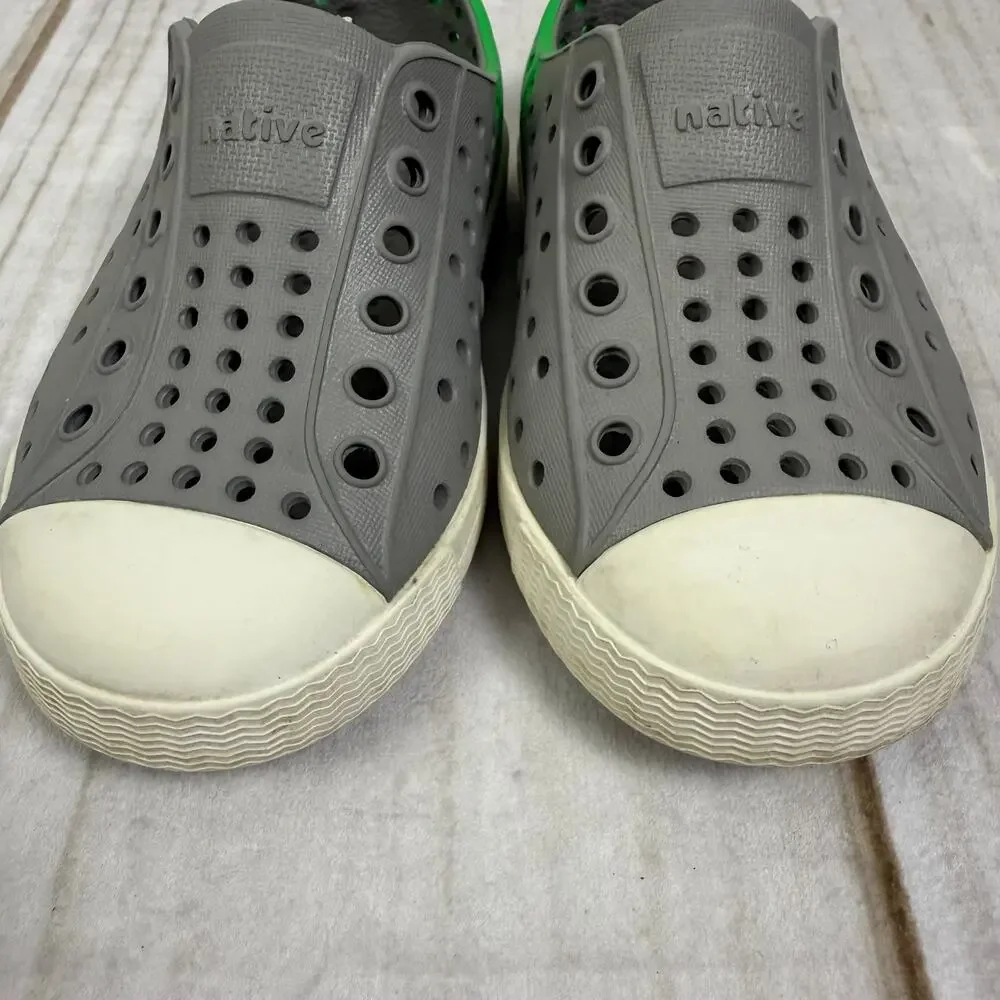 Native Shoes Jefferson Child Size C7 Grey Green Slip On Water Shoes Toddler Kids